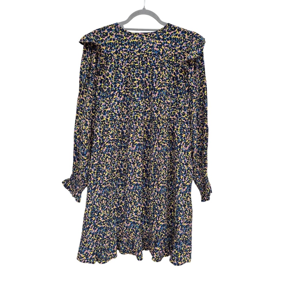 Scotch & Soda Printed‎ Ruffle Dress, Multicolored Animal Print, Sz XS